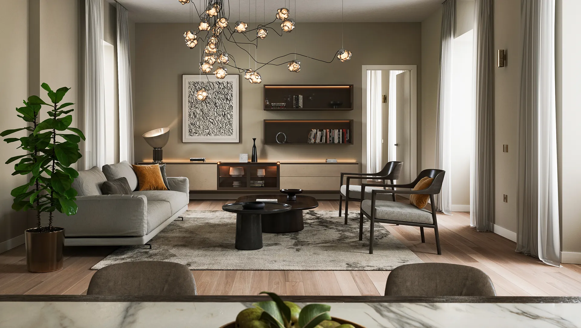 interno soggiorno Palazzo Masino